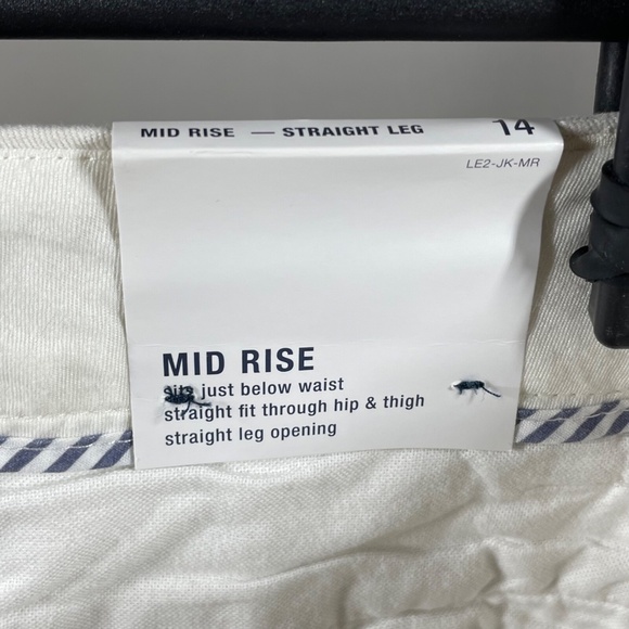 NEW Lands End Pants Womens 14 khaki beige straight leg casual - Picture 6 of 10